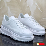Pantofi Sport Piele Naturala Alba Sandra 1509-3