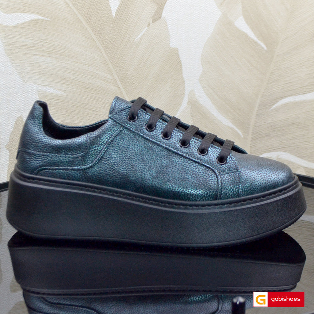 Pantofi Sport Piele Naturala Verde Lorena 3996-3