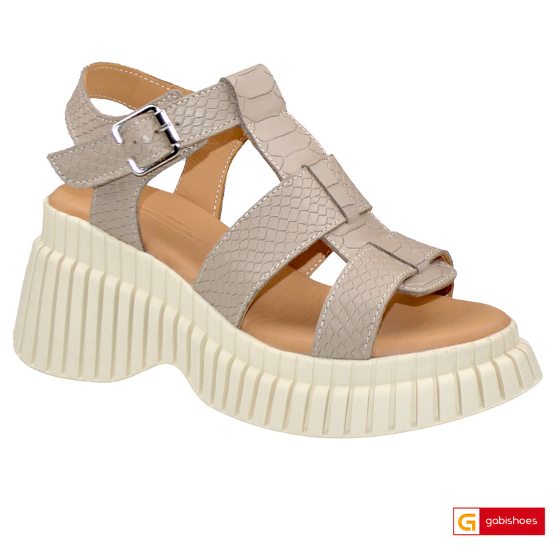 Sandale Piele Naturala Taupe Lorena 3400-7