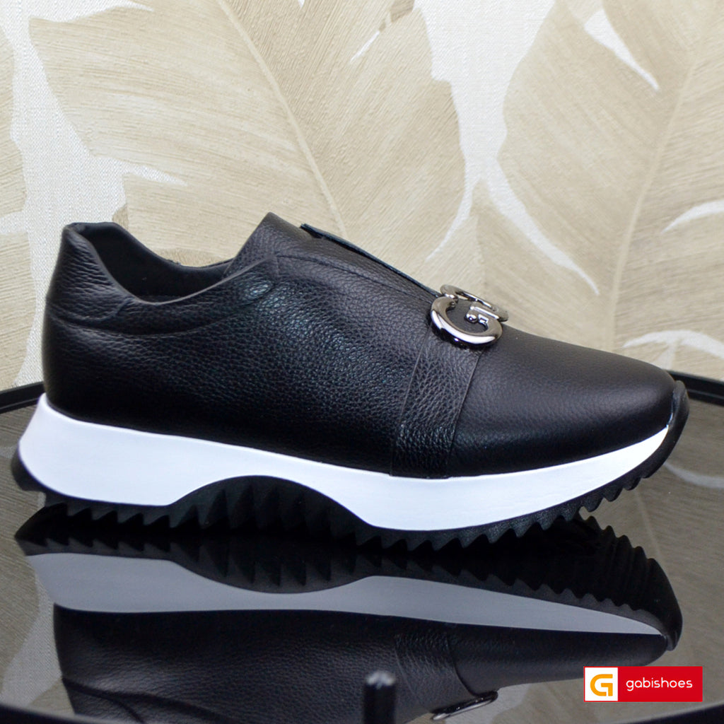 Sneakers Piele Naturala Neagra Lorena 2028-2028