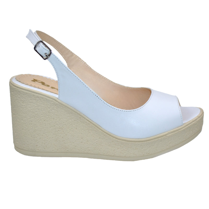 Sandale Casual Dama Piele Naturala Alba Lorena 3393-2