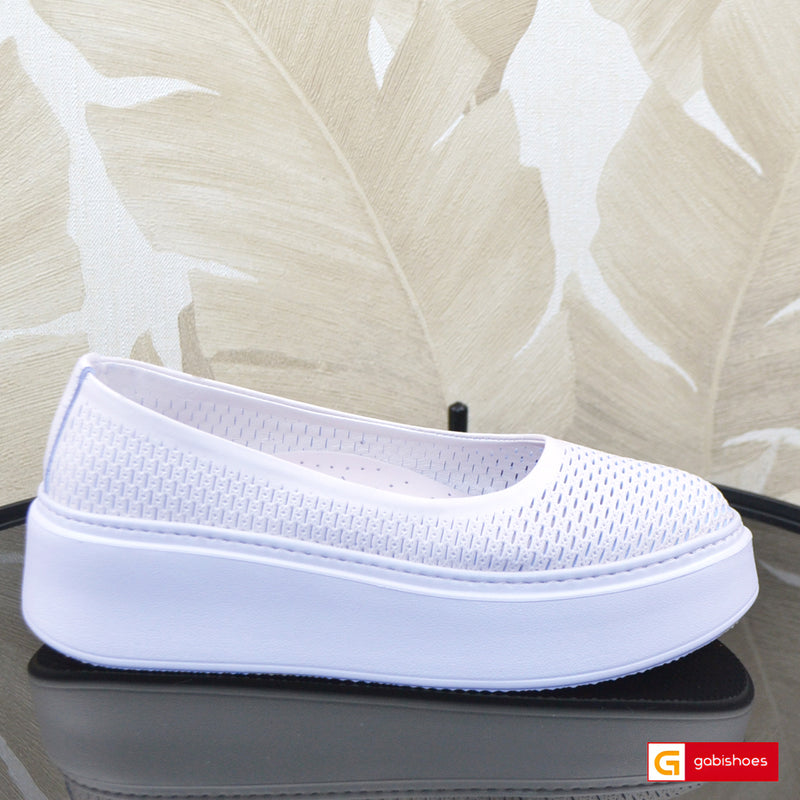 Balerini Piele Naturala Alba Gabriela 3928-4