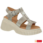 Sandale Piele Naturala Auriu cu Bej Lorena 3400-9