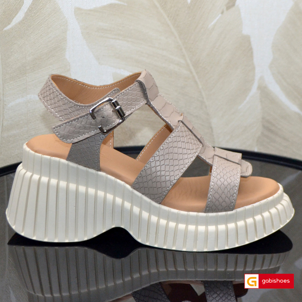 Sandale Piele Naturala Taupe Lorena 3400-7