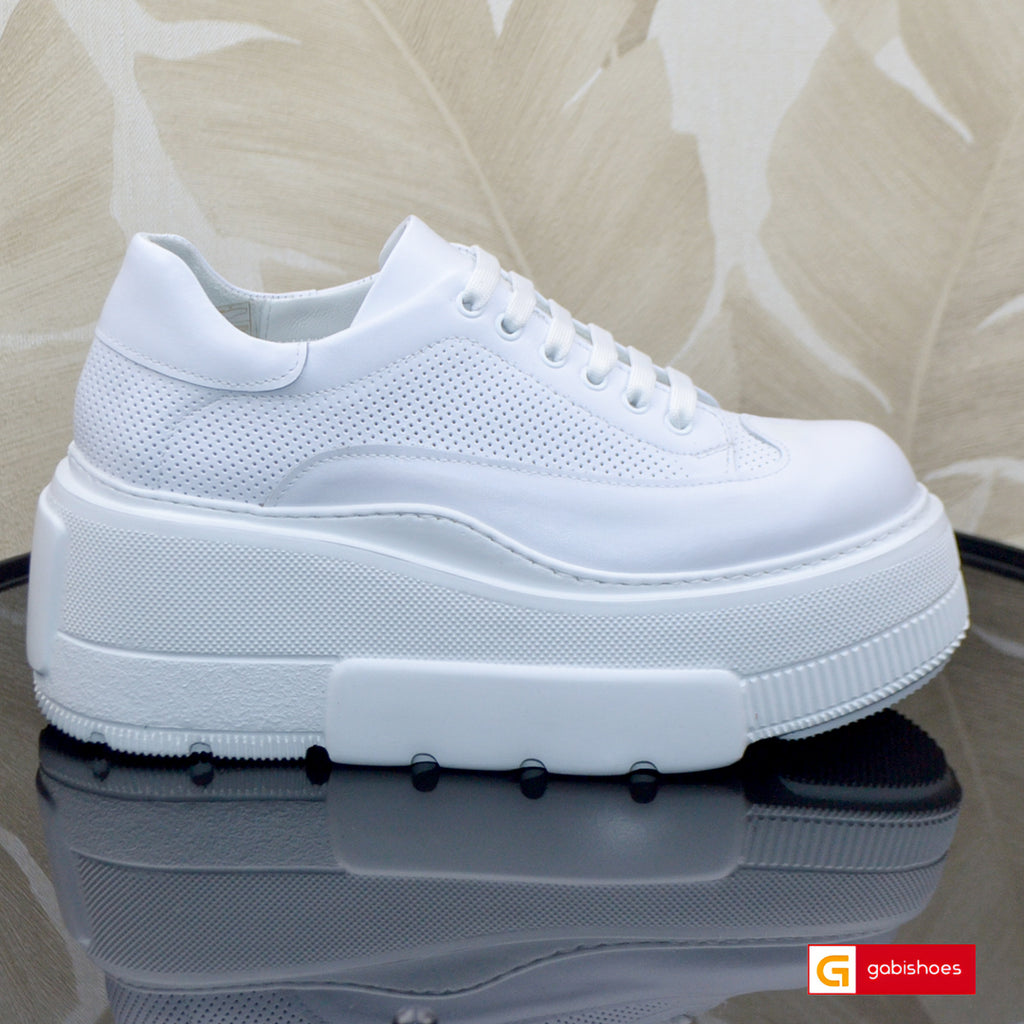 Pantofi Sport Piele Naturala Alba Lorena 3433-1
