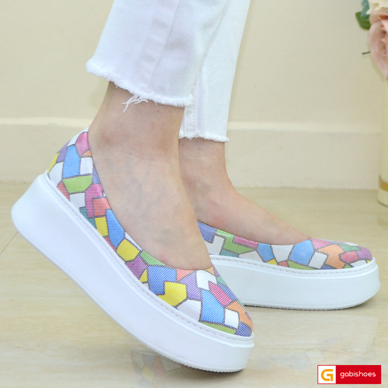 Balerini Piele Naturala Multicolora Gabriela 3146-42