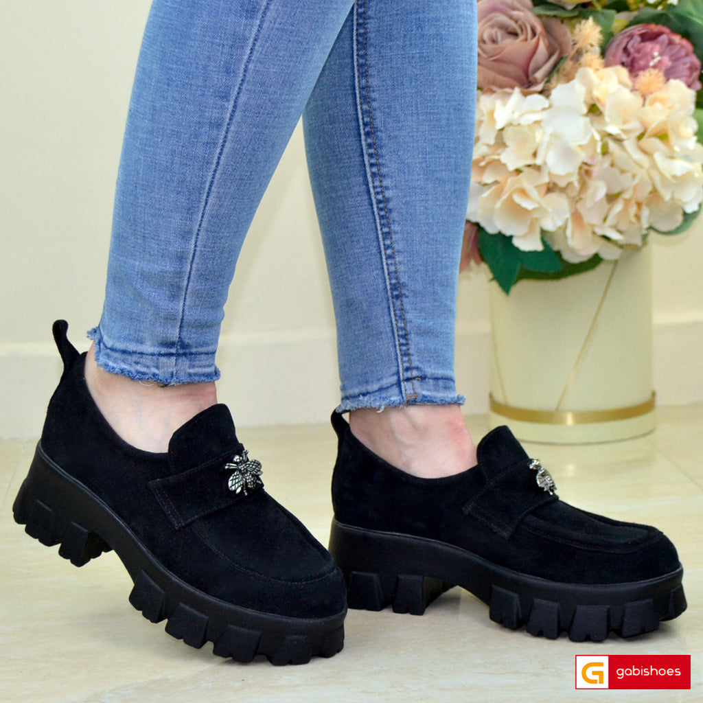 Pantofi Dama Piele Naturala Neagra Lorena 3616-3