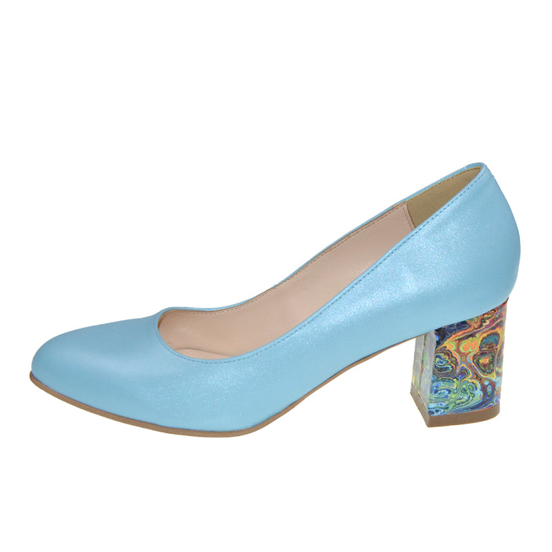 Pantofi Piele Naturala Blue Gabriela 939-16