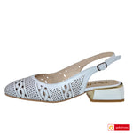 Sandale Dama Office Piele Naturala Alba Lorena  3934-1