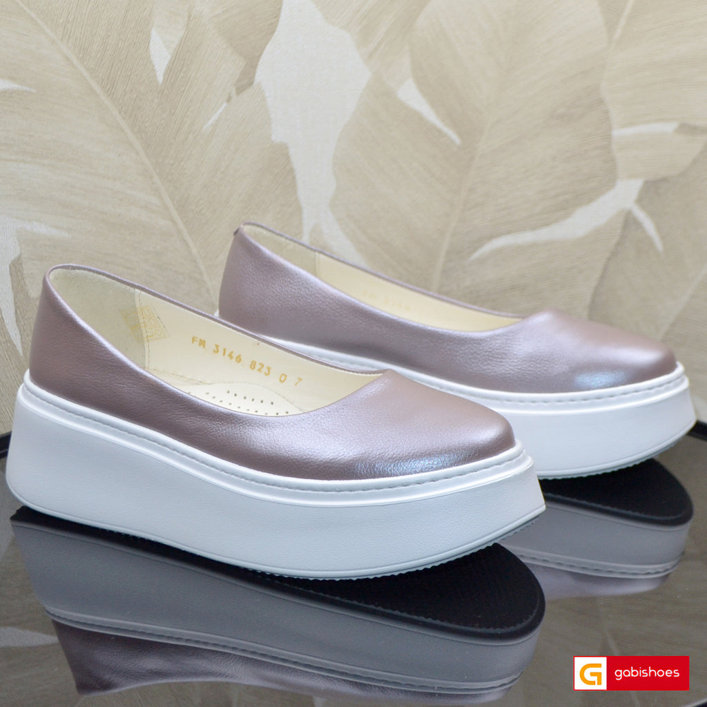 Balerini Piele Naturala Taupe Gabriela 3146-38