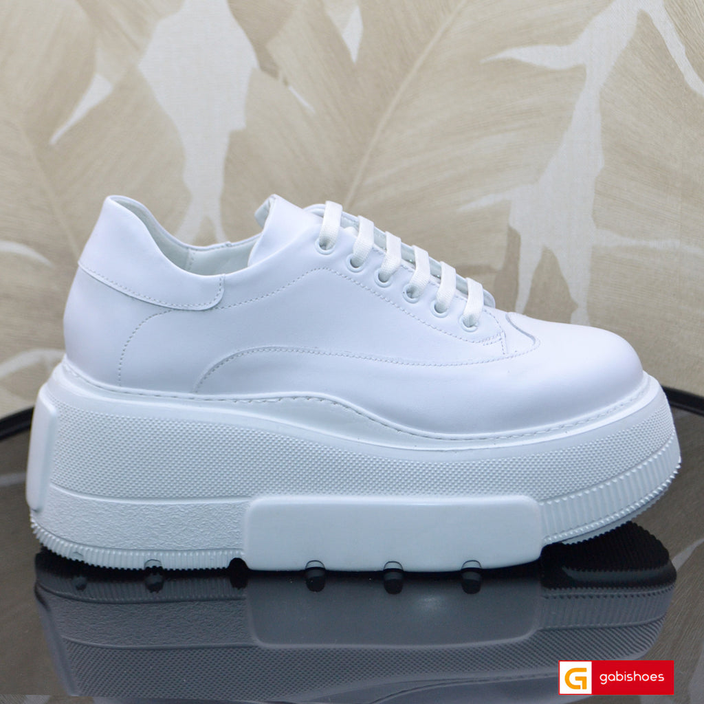 Pantofi Sport Piele Naturala Alba Lorena 3985-2