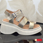 Sandale Piele Naturala Auriu Lorena 3400-3