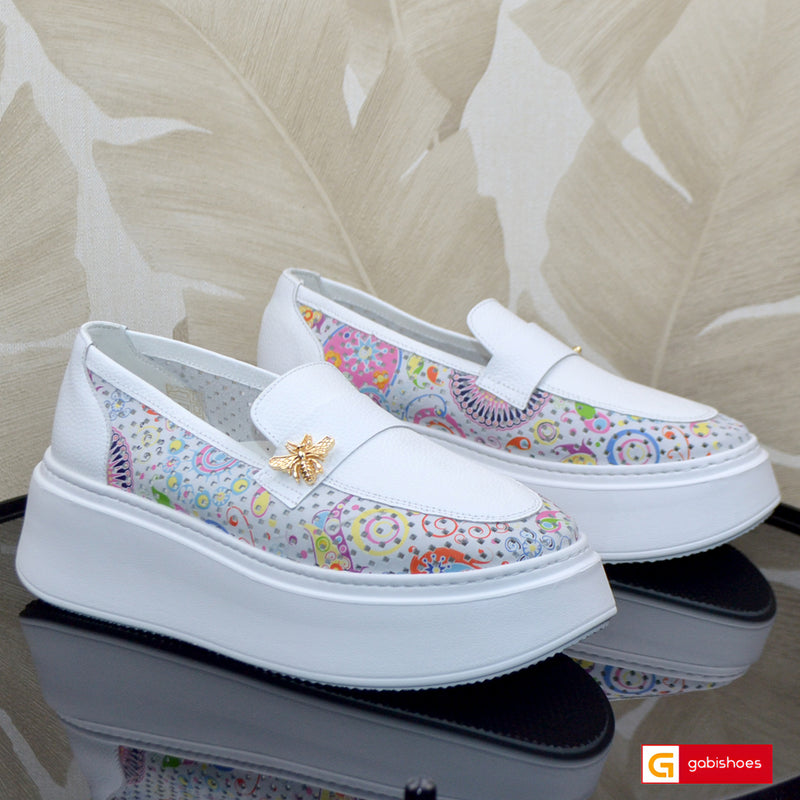 Pantofi Sport Piele Naturala Alba Lorena 3840-22