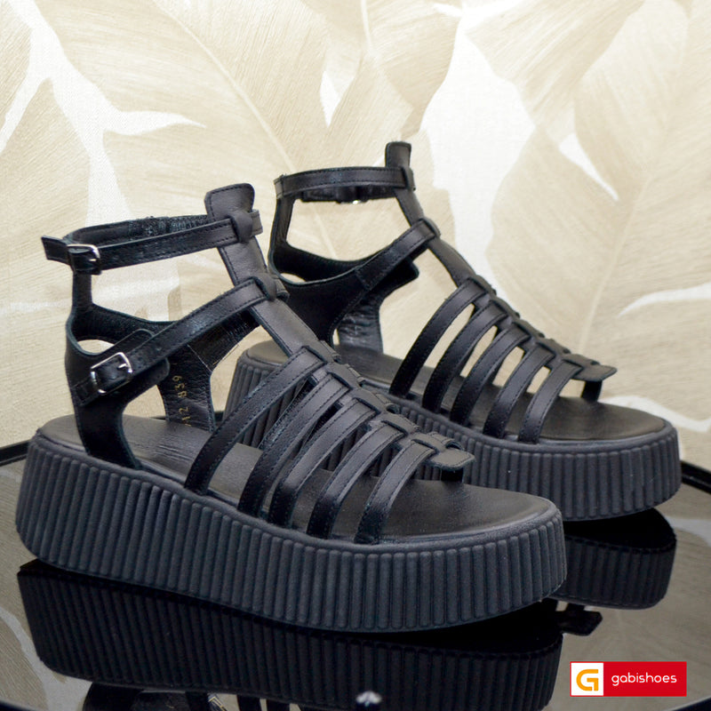 Sandale Piele Naturala Corai Lorena 3912-1