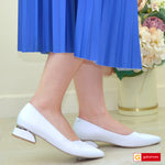 Pantofi Office Dama Piele Naturala Alba Lorena 111