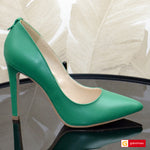 Pantofi Office Dama Piele Naturala Verde Lorena 374-78