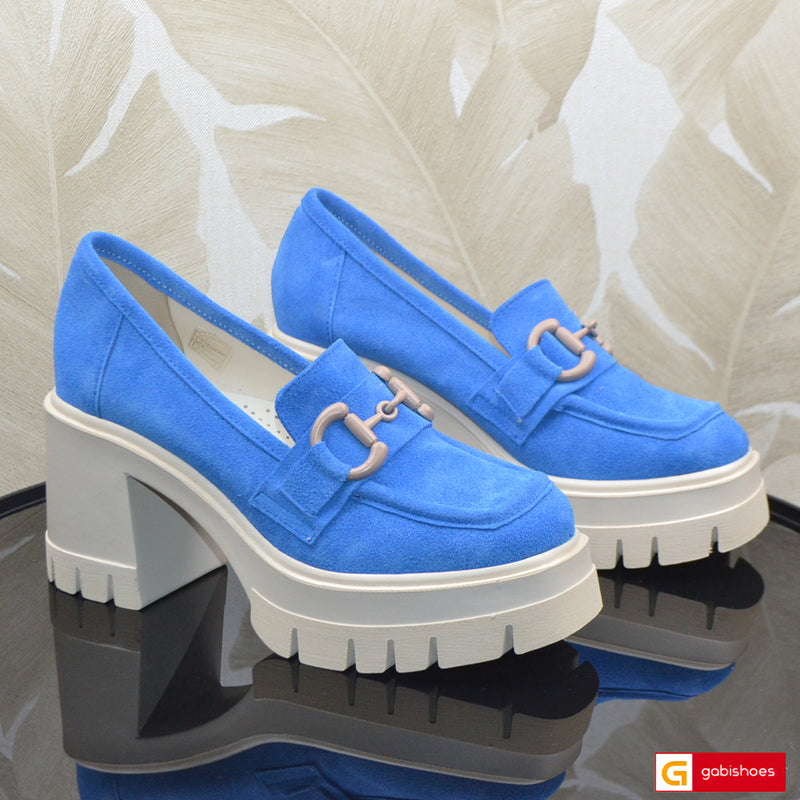 Pantofi Casual Dama Piele Naturala Blue Lorena 3677-2