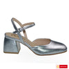 Sandale Dama Office Piele Naturala Argintie Lorena 3764-2