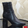 Ghete Dama Piele Naturala Neagra Lorena 4016-1