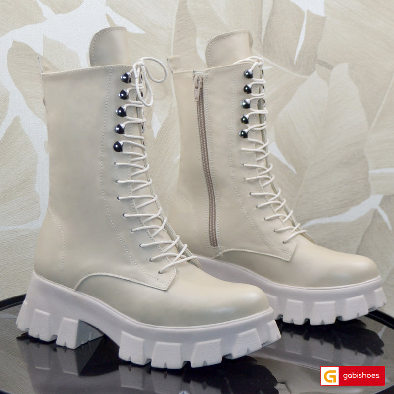 Ghete Sport Dama Piele Naturala Taupe Lorena 1292-9
