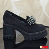Pantofi Dama Piele Naturala Intoarsa Neagra Vittoria 3908-2