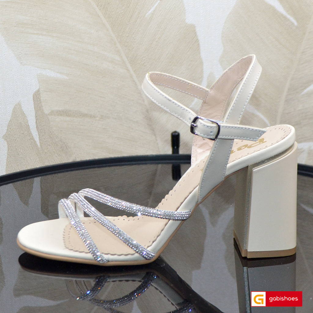 Sandale Dama Office Piele Naturala Bej Sidef Lorena 3925-3