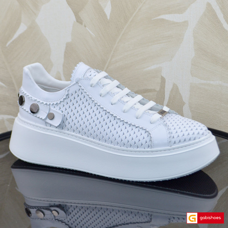 Pantofi Sport Piele Naturala Alba Lorena 3929-1