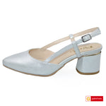 Sandale Dama Office Piele Naturala Argintie Lorena 3756-1