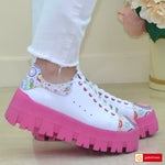 Pantofi Sport Piele Naturala Alba Gabinna 3873-1
