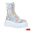Ghete Sport Dama Piele Naturala Multicolora Lorena 3933-1 New