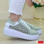 Pantofi Dama Sport Piele Naturala Verde Gabinna 3220-2027