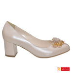 Pantofi Piele Naturala Pudra Gabriela 939-14 ACC
