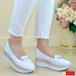 Pantofi Sport Piele Naturala Alba Gabinna 3725-1