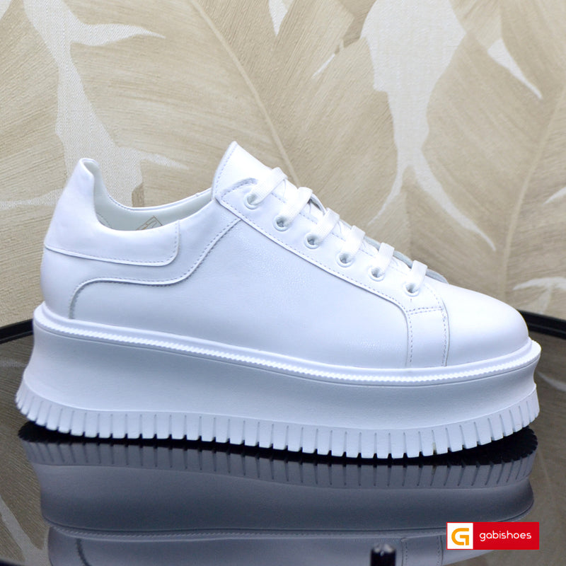 Pantofi Sport Dama Piele Naturala Alba Lorena 3977-1