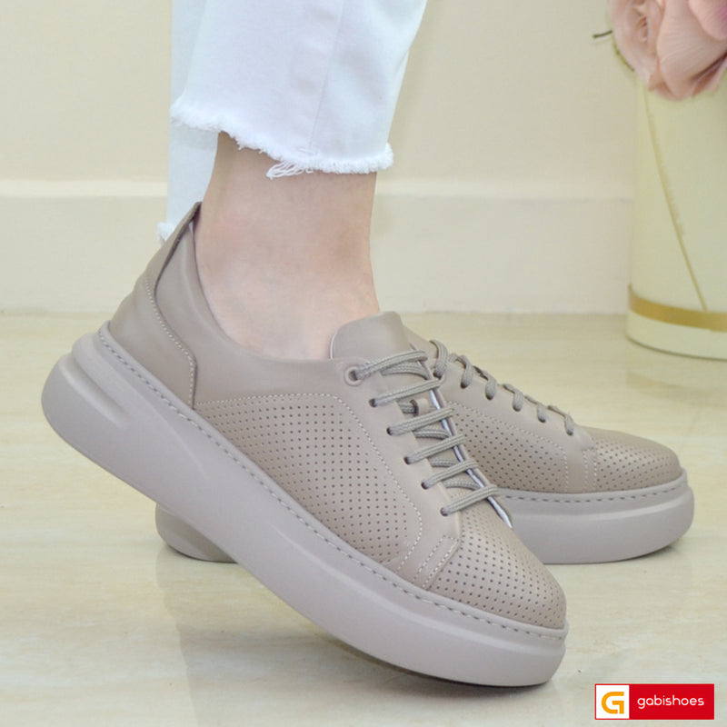 Pantofi Sport Piele Naturala Neagra Lorena 3899-1