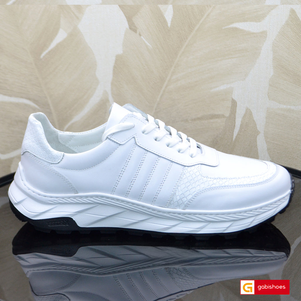 Pantofi Sport Piele Naturala Alba Gabriel 4066-1