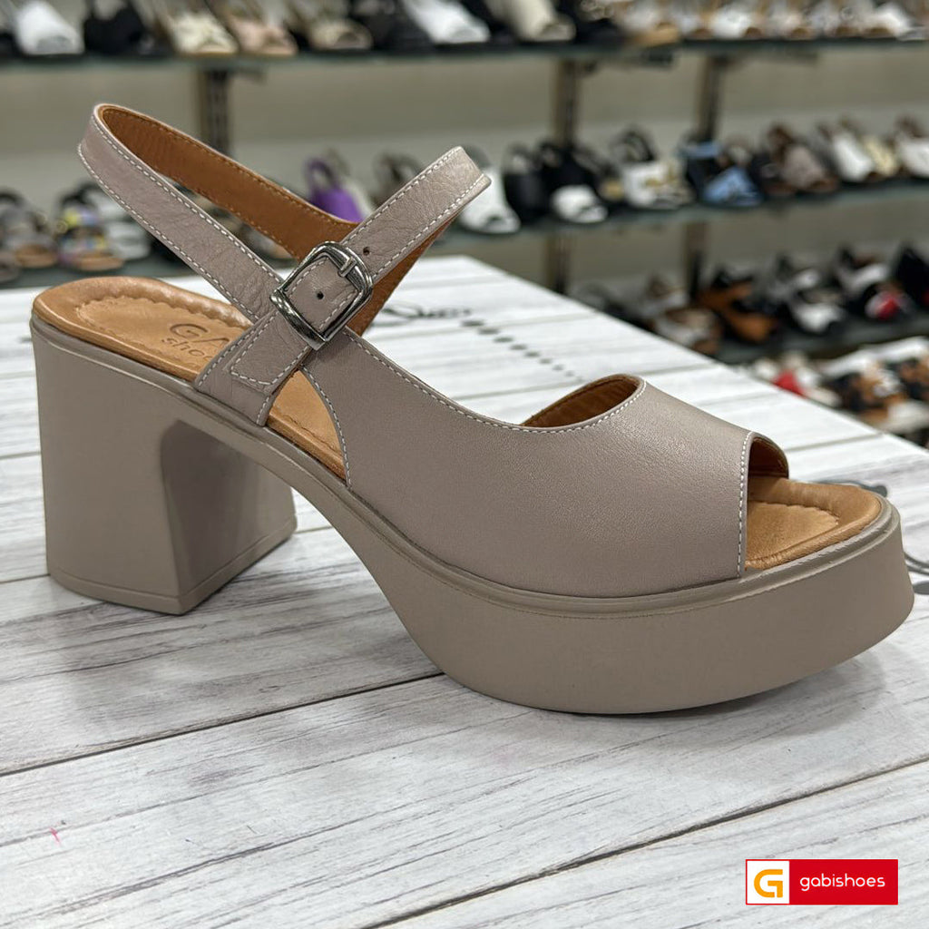 Sandale Dama Piele Naturala Taupe Gabina 939-3