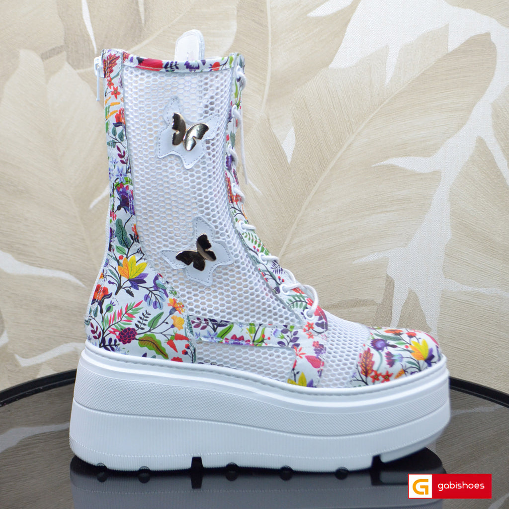 Ghete Sport Dama Piele Naturala Multicolora Lorena 3932-2