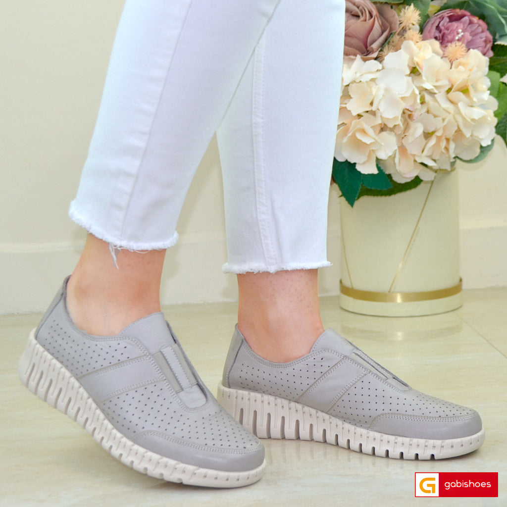 Pantofi Casual Piele Naturala Taupe Gabinna 0164-123002