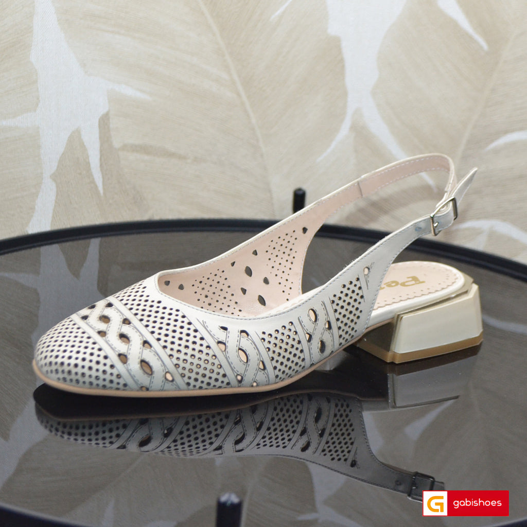 Sandale Dama Office Piele Naturala Bej Lorena  3934-2