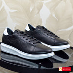 Pantofi Sport Piele Naturala Neagra Gabriel 3984-10