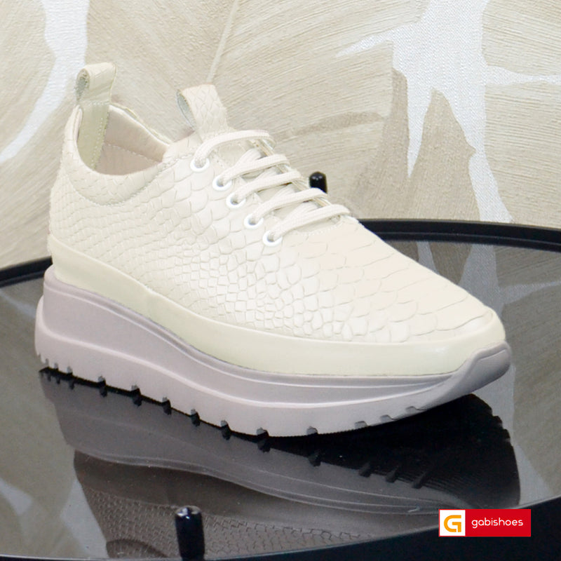 Pantofi Sport Piele Naturala Bej Gabinna 2026-12