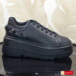 Pantofi Sport Piele Naturala Neagra Lorena 3890-3