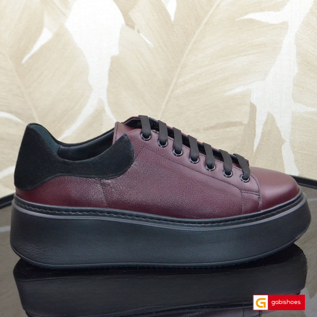 Pantofi Sport Dama Piele Naturala Bordo Lorena 3600-30