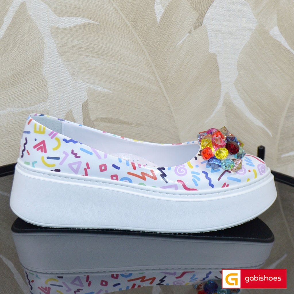 Balerini Piele Naturala Multicolora Gabriela 3146-51