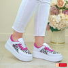 Pantofi Sport Dama Piele Naturala Alb cu Siclam Lorena 3727-4