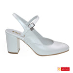 Pantofi Office Dama Piele Naturala Alb Sidef Lorena 3797-4