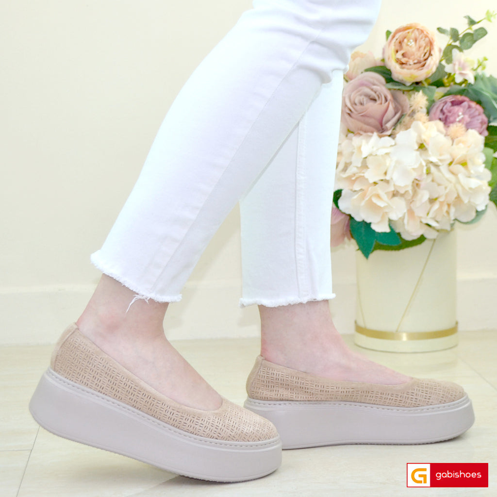 Balerini Piele Naturala Taupe Gabriela 3146-56