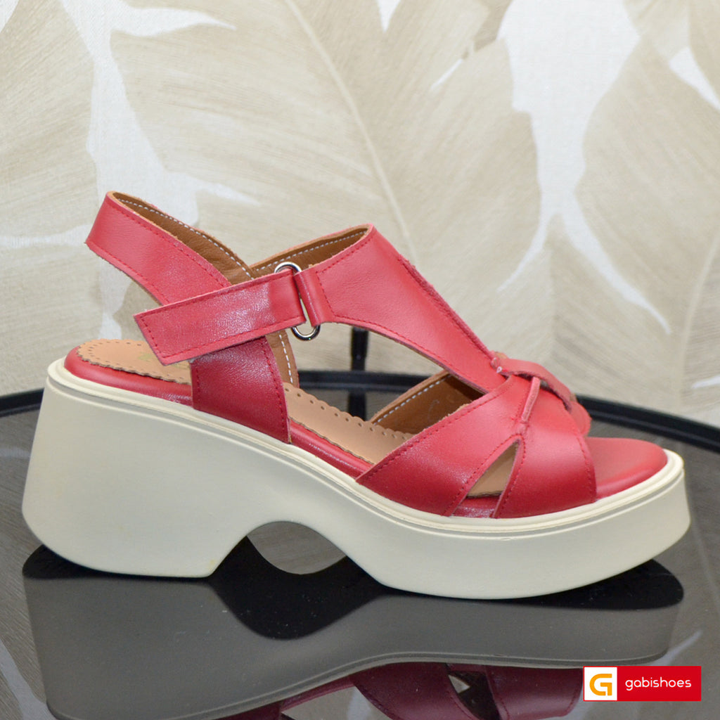 Sandale Casual Dama Piele Naturala Rosie Lorena 3951-2