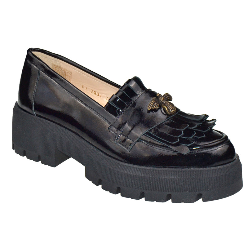 Pantofi Dama Piele Naturala Neagra Gabinna 2007-3